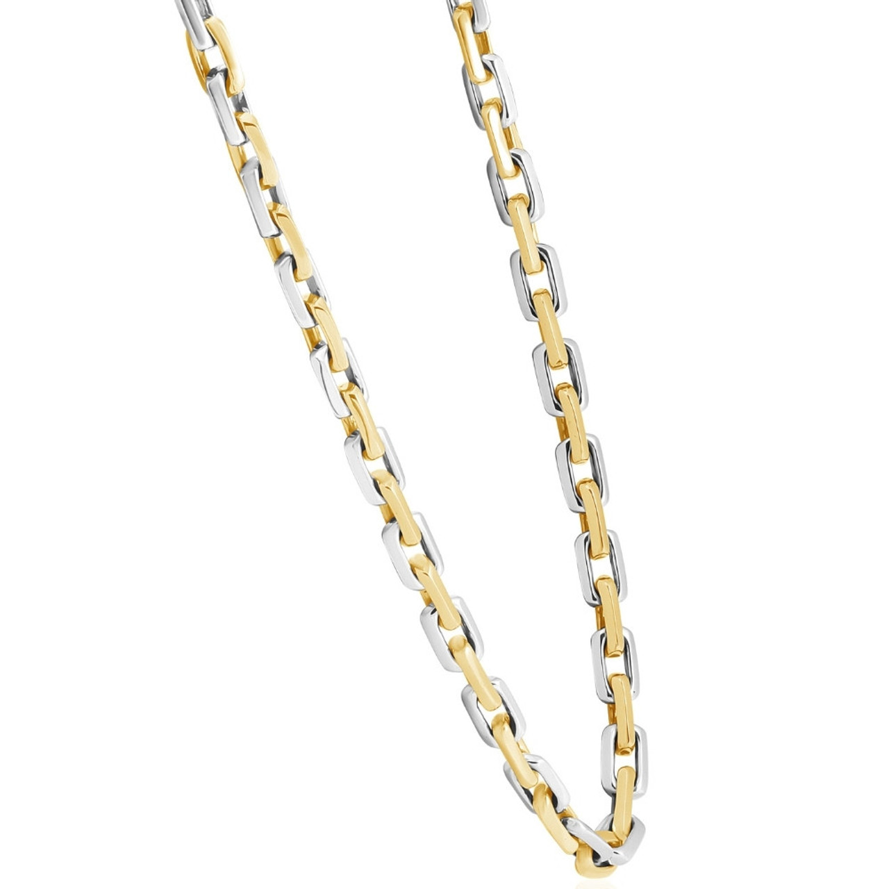 Men's 14k Gold (140gram) or Platinum (263gram) 8mm Link Chain